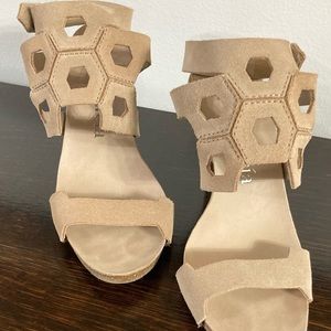 Pedro Garcia Suede Sandal 4” heel size 38 1/2